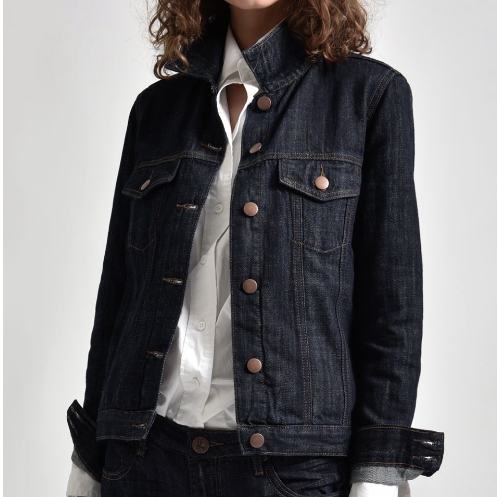NWT One Teaspoon dark raw denim jean jacket - Picture 2 of 8